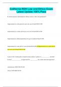 California RDH Law and Ethics Exam  Latest Update 100&percnt; Pass