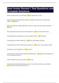 Jean Inman Domain I Test Questions and Complete Solutions&period;
