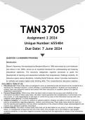 TMN3706 Assignment 2 (ANSWERS) 2024 - DISTINCTION GUARANTEED
