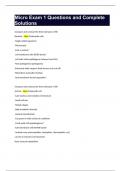 Micro Exam 1 Questions and Complete Solutions