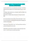 HHA Chapter 2 Revised Exam &vert;100&percnt; Correct&vert; UPDATED&excl;&excl;&excl;