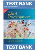 TEST BANK For Child Development 9th Edition by Laura E&period; Berk&comma; Chapters 1 - 15 Complete Guide&period;ISBN&colon;  9789332585201&vert;&vert; Complete Guide A&plus;