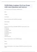 NYPD Police Academy Ch&period;4 Law Exam with Latest Questions and Answers