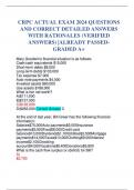 CRPC ACTUAL EXAM 2024 QUESTIONS AND CORRECT DETAILED ANSWERS WITH RATIONALES &lpar;VERIFIED ANSWERS&rpar; &vert;ALREADY PASSED GRADED A&plus;