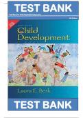 TEST BANK For Child Development 9th Edition by Laura E. Berk, Chapters 1 - 15 Complete Guide.ISBN: 9789332585201|| Complete Guide A+