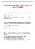 CMS MedSurg 130 QUESTIONS AND ANSWER 2023