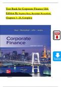 TEST BANK For Corporate Finance, 13th Edition By Stephen Ross, Randolph Westerfield, Verified Chapters 1 - 31, Complete Newest Version