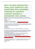 WPC 470 NEW GENERATION FINAL 2024 COMPLETE 350&plus; QUESTIONS WITH ANSWERS VERIFIED BY EXPERTS- ALREADY GRADED A&plus; HIGHSCORE 100&percnt; RATED 