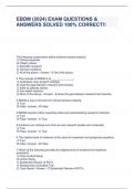 EBDM &lpar;2024&rpar; EXAM QUESTIONS & ANSWERS SOLVED 100&percnt; CORRECT&excl;&excl;
