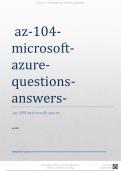 AZ-104 Microsoft Azure Administrator Exam Questions and Answers A+