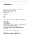 CDL Chapter 9 Questions and Answers Graded A+