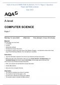 AQA A-level COMPUTER SCIENCE 7517/1 Paper 1 Question Paper and Mark scheme June 2023