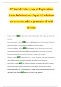 AP World History, Age of Exploration, Asian Isolationism – Japan All solutions are accurate, with a guarantee of total success.