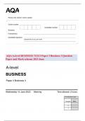 AQA A-level BUSINESS 7132/3 Paper 3 Business 3 Question Paper and Mark scheme 2023 June 