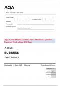 AQA A-level BUSINESS 7132&sol;3 Paper 3 Business 3 Question Paper and Mark scheme 2023 June 