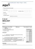 AQA A-level BIOLOGY Paper 1  Question Paper & Mark scheme June 2023