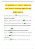 AP World Review&colon; Period 5 &lpar;Galloway&rpar; Each answer is assuredly right&comma; ensuring perfect success&period;
