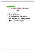 ATI Nursing Care of Children Proctored ExaM