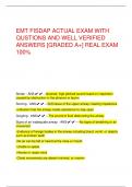 EMT FISDAP ACTUAL EXAM WITH  QUSTIONS AND WELL VERIFIED  ANSWERS [GRADED A+] REAL EXAM  100%