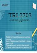 TRL3703 Assessment 4 Semester 1 2024