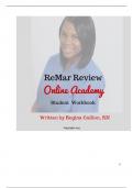 ReMar Online Academy Student Workbook.