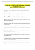 Paralegal 101 Bundled Exam Questions Package with Correct Answers