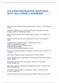 ATO EXAM PREPARATION QUESTIONS WITH 100% CORRECT ANSWERS!!