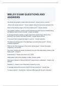 MBLEX EXAM QUESTIONS AND ANSWERS
