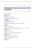 KINESIOLOGY MBLEx EXAM QUESTION & ANSWER (GRADED A)