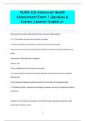 NURS 522 Advanced Health  Assessment Exam 1 Questions &  Correct Answers/ Graded A+