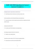 NUR 160 HESI Questions & Correct  Answers/ Graded A+