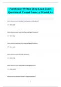 Pathfinder Written Sling Load Exam Questions & Correct Answers/ Graded A+