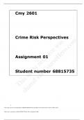 Crime Risk Perspectives