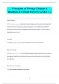 Principles of Biology Chapter 4 Questions & Correct Answers/ Graded A+