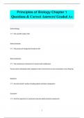 Principles of Biology Chapter 1 Questions & Correct Answers/ Graded A+