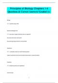 Principles of Biology Chapters 1-4 Questions & Correct Answers/ Graded A+