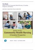 Test Bank - Stamler and Yiu's Community Health Nursing: A Canadian Perspective, 6th Edition (Dosani,2024) ,Newest Edition 