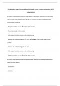 ATI RN Medical-Surgical Proctored Exam 2019 Retake Correct questions and answers LATEST UPDATED 2024