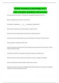 TCDHA Anatomy & physiology test 3 with complete questions and answers