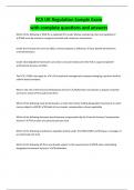 FCA UK Regulation Sample Exam with complete questions and answers