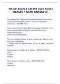 NR 324 Exam 2 LATEST 2024 ADULT  HEALTH 1 EXAM GRADED A&plus;