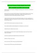 Personal Finance Study Guide Final Exam with complete question and answers