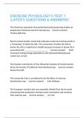 EXERCISE PHYSIOLOGY II TEST 1 &lpar;LATEST&rpar; QUESTIONS & ANSWERS&excl;&excl;