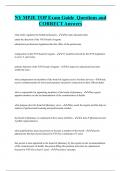 NY MPJE TOP Exam Guide Questions and  CORRECT Answers