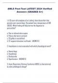 AMLS Post-Test LATEST 2024 Verified  Answers &lpar;GRADED A&plus;&rpar;