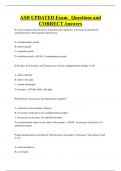 ASD UPDATED Exam Questions and  CORRECT Answers