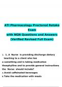 ATI Pharmacology Retake 2 Exam2024 Expected Questions and Answers (Verified by Expert)