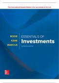 TEST BANK FOR ESSENTIALS OF INVESTMENTS 11TH EDITION