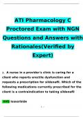 ATI Pharmacology  c Exam2024 Expected Questions and Answers (Verified by Expert)