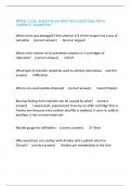 WREB LOCAL ANESTHESIA WRITTEN QUESTIONS WITH CORRECT ANSWERS&excl;&excl;